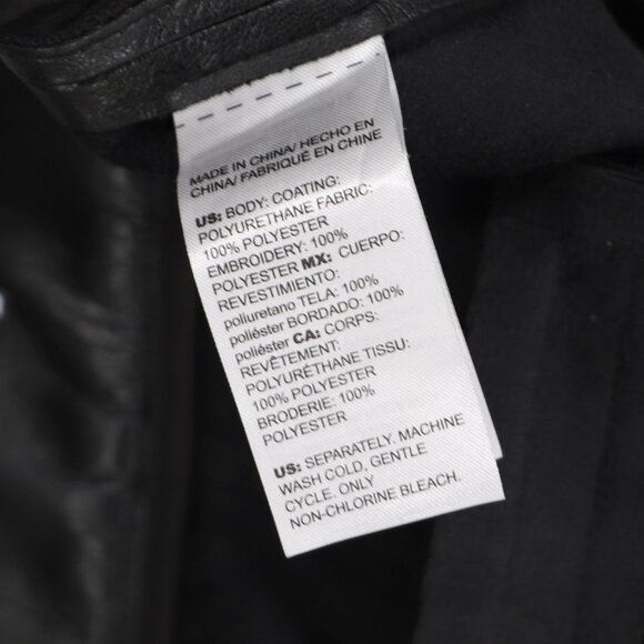 CHICO'S Black Faux Leather Cutwork Lace Wide Leg Ankle Pants Size 14 - Picture 10 of 10